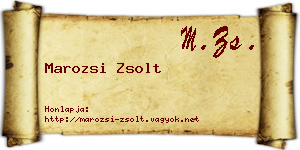 Marozsi Zsolt névjegykártya